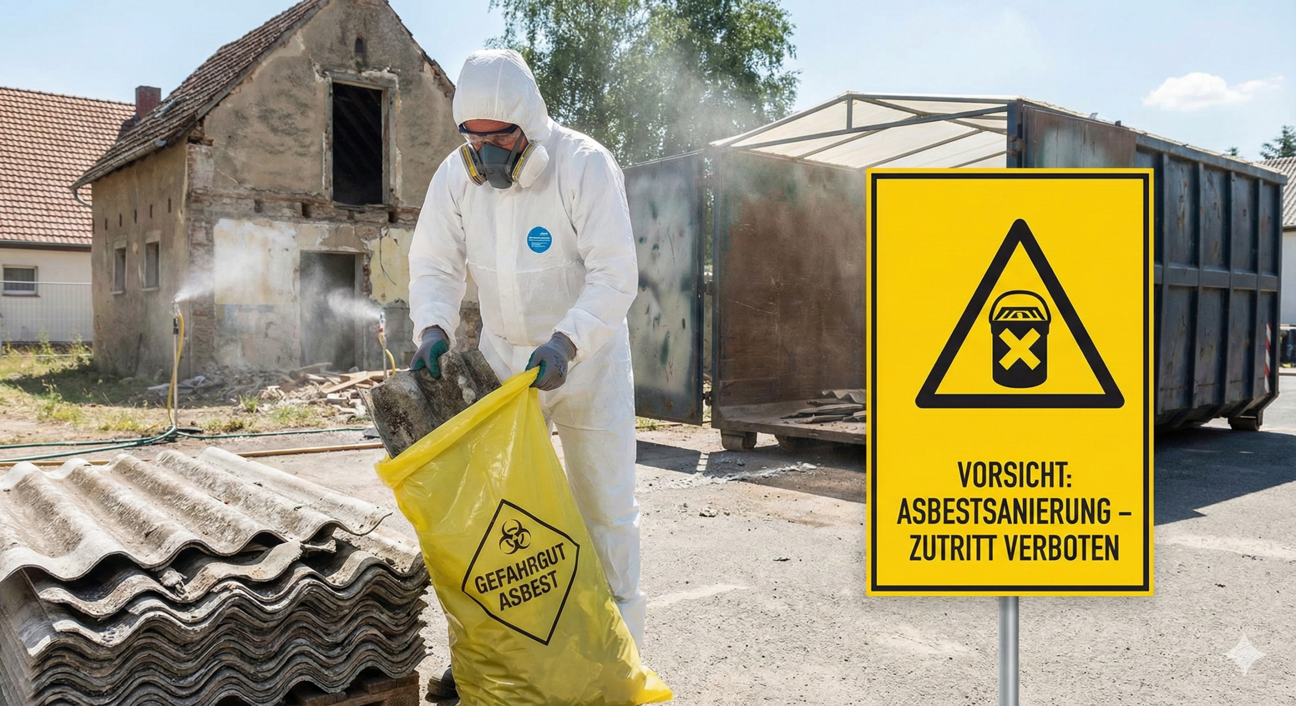Fachgerechte Asbestentsorgung